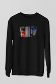 Unisex Warcraft Baskılı Siyah Sweatshirt