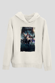 Unisex X-Men Apocalypse Baskılı Beyaz Kapüşonlu Sweatshirt