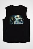Unisex X-Men Birinci Sınıf Baskılı Siyah Kolsuz Tshirt