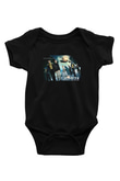 Unisex X-Men Birinci Sınıf Baskılı Siyah Bebek Body - Zıbın