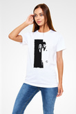 Unisex Yaralı Yüz (Scarface) Baskılı Beyaz Tshirt