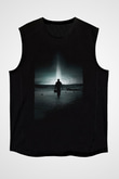 Unisex Yıldızlararası (Interstellar) Baskılı Siyah Unisex Kolsuz Tişört