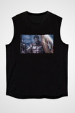 Unisex Yüzbaşı Artemis (Captain) Baskılı Siyah Kolsuz Tshirt