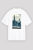 Unisex Yüzüklerin Efendisi İki Kule (The Lord of the Rings The Two Towers) Baskılı Beyaz Oversize Oversize T-shirt