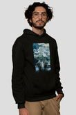 Unisex Yüzüklerin Efendisi Kralın Dönüşü (The Lord of the Rings The Return of the King) Baskılı Siyah Unisex Kapüşonlu Sweatshirt