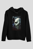 Unisex Yüzüklerin Efendisi Yüzük Kardeşliği (The Lord of the Rings The Fellowship of the Ring) Baskılı Siyah Kapüşonlu Sweatshirt