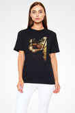 Unisex Yüzüklerin Efendisi Yüzük Kardeşliği (The Lord of the Rings The Fellowship of the Ring) Baskılı Siyah Tshirt