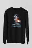 Unisex Zindan Adası (Shutter Island) Baskılı Siyah Sweatshirt