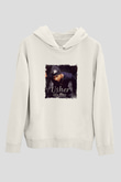Usher  Baskılı Unisex Beyaz Kapüşonlu Sweatshirt