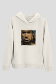 Usher  Baskılı Unisex Beyaz Kapüşonlu Sweatshirt