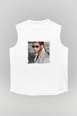 Usher  Baskılı Unisex Beyaz Kolsuz Tişört