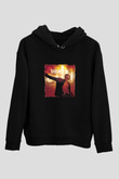 Usher  Baskılı Unisex Siyah Hoodie