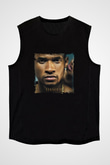 Usher  Baskılı Unisex Siyah Kolsuz Tişört