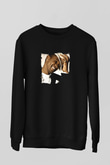 Usher  Baskılı Unisex Siyah Sweatshirt