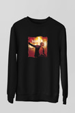 Usher  Baskılı Unisex Siyah Sweatshirt