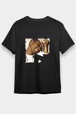 Usher  Baskılı Unisex Siyah Tişört