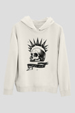 Uyumsuz Kurukafa Beyaz  Unisex Hoodie