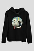 Uzakdoğulu İskelet Siyah Unisex Hoodie