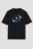 Uzay Siyah Unisex Oversize Tişört T-Shirt