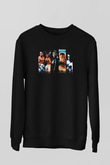 Van Damme James Baskılı Unisex Siyah Sweatshirt