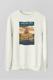 Vatikan Beyaz Unisex Sweatshirt