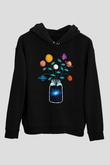 Vazodaki GezegenlerSiyah  Unisex Hoodie