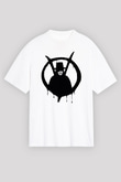 Vendetta Beyaz Unisex Oversize Tişört T-Shirt