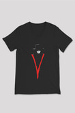 Vendetta Siyah Unisex V Yaka Tişört
