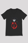 Vendetta Siyah Unisex V Yaka Tişört