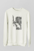 Venedik Kanal Beyaz Unisex Sweatshirt