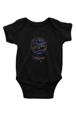 Venüs Çizim Baskılı Unisex  Siyah Bebek Body - Zıbın