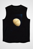 Venüs Fotoğraf Baskılı Unisex Kolsuz Siyah Tişört - Tshirt