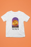 Venüs Gezegeni Baskılı Unisex Beyaz Çocuk Tişörtü - Tshirt