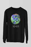 Venüs Siyah Unisex Sweatshirt
