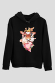 Veteriner Siyah Unisex Kapşonlu Sweatshirt