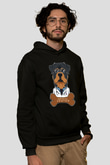 Veteriner Siyah Unisex Kapüşonlu Sweatshirt
