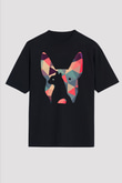 Veteriner Siyah Unisex Oversize Tişört T-Shirt
