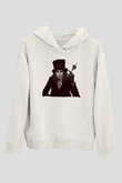Ville Valo Baskılı Beyaz Unisex Kapüşonlu Sweatshirt