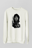Ville Valo Baskılı Beyaz Unisex Sweatshirt