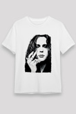 Ville Valo Baskılı Unisex Beyaz Tişört - Tshirt