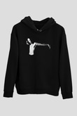 Ville Valo Baskılı Unisex Siyah Kapüşonlu Sweatshirt