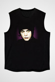 Ville Valo Baskılı Unisex Siyah Kolsuz Tişört - Tshirt