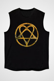 Ville Valo Baskılı Unisex Siyah Kolsuz Tişört - Tshirt