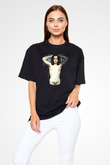 Ville Valo Baskılı Unisex Siyah Oversize Tişört - Tshirt