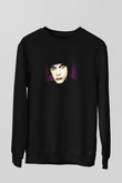 Ville Valo Baskılı Unisex Siyah Sweatshirt