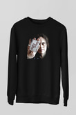 Ville Valo Baskılı Unisex Siyah Sweatshirt