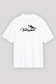 Voleybol Baskılı Unisex Beyaz Oversize Tişört - Tshirt