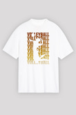 Voleybol Baskılı Unisex Beyaz Oversize Tişört - Tshirt