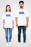 Voleybol Baskılı Unisex Beyaz Oversize Tişört - Tshirt