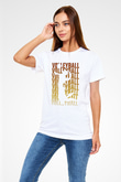 Voleybol Baskılı Unisex Beyaz Tişört - Tshirt